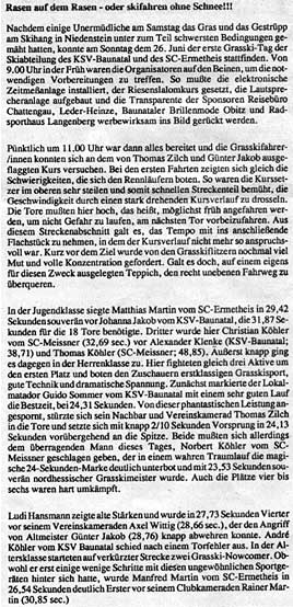 Bericht aus Niedensteiner Nachrichten - Grasski 1994