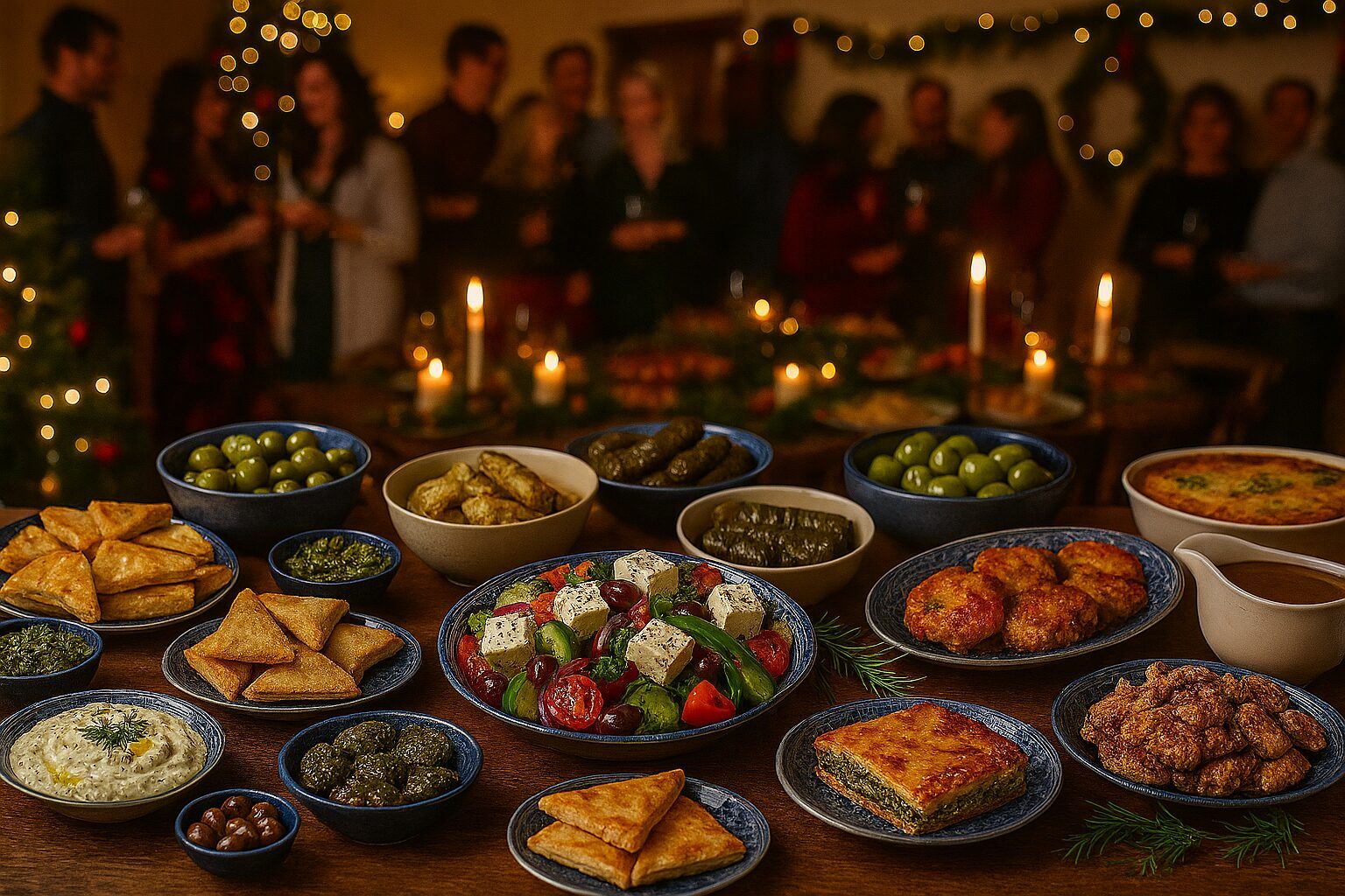 Jahresabschlussessen Illustration